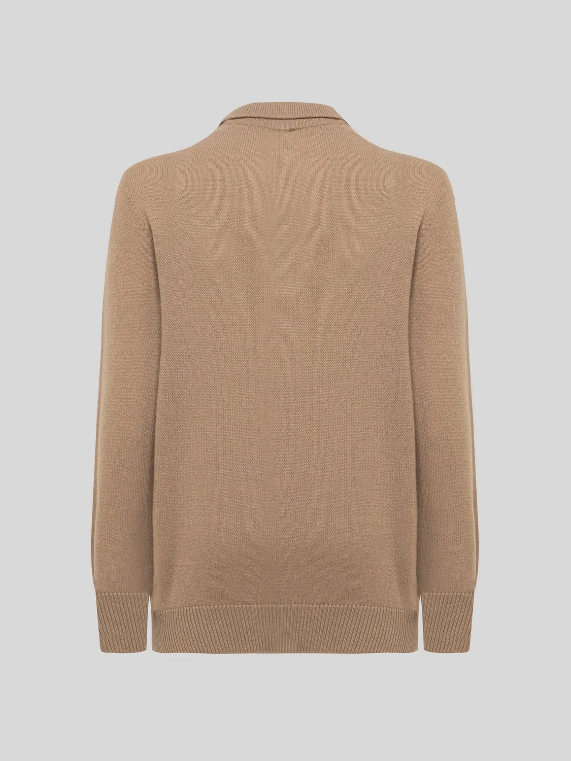 Laneus Wool Cashmere polo camel merino