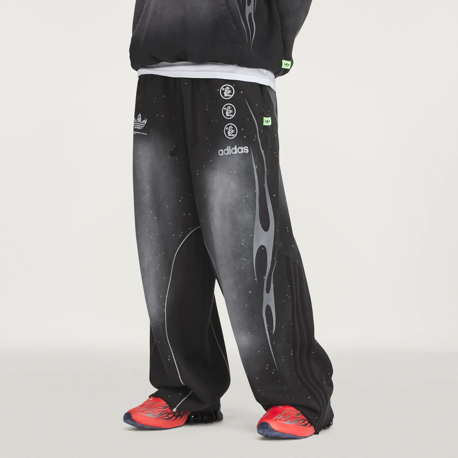 Hellstar x Adidas HSADSW1 joggingbukser sorte oversized