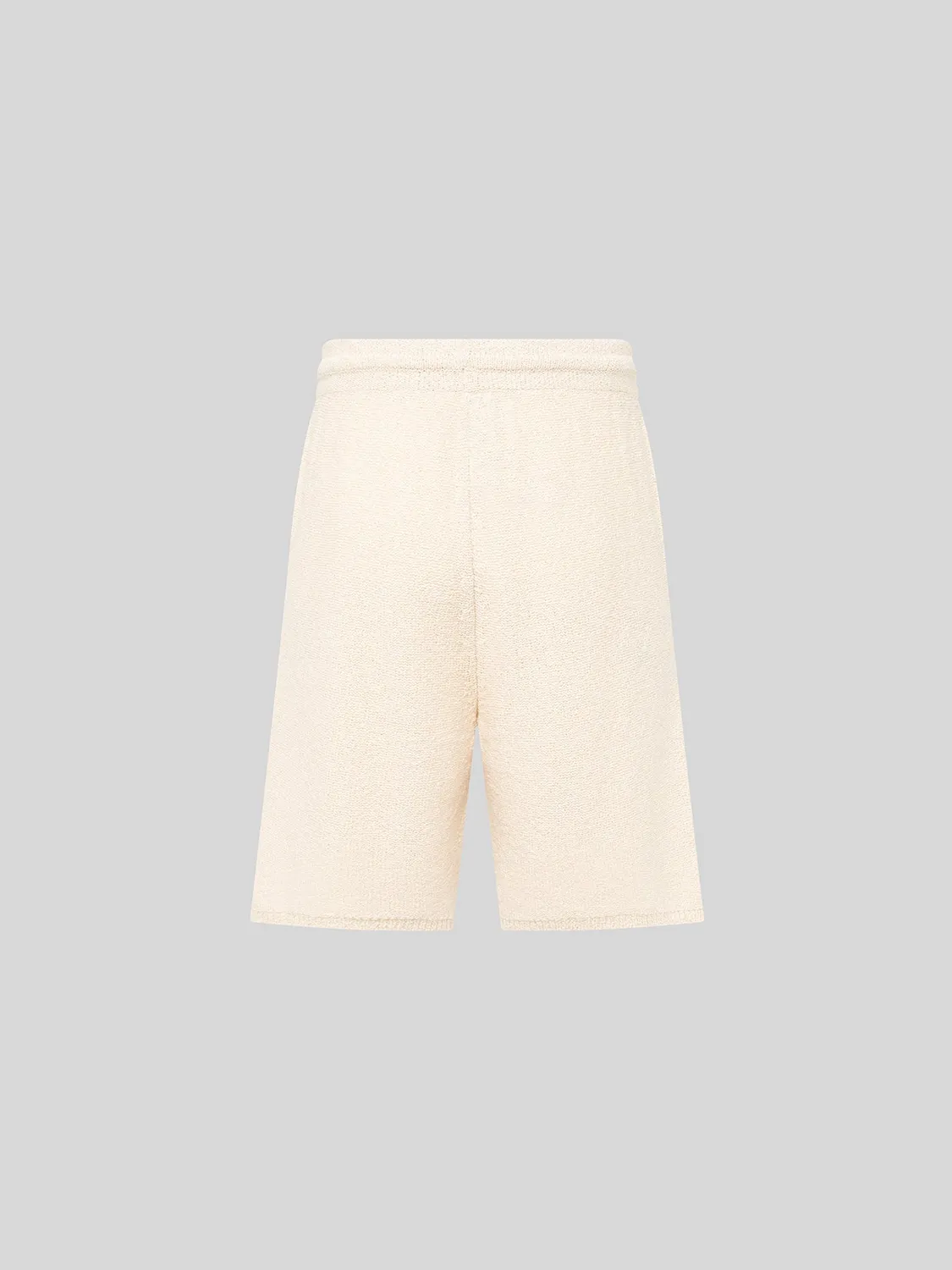 Laneus Cashmere and Silk Bermuda strikshorts creme