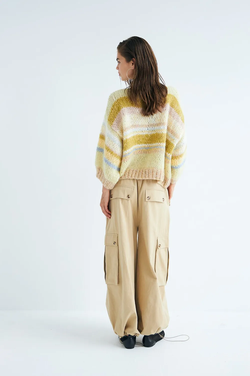 DAWNXDARE Lola 217 Yellow pullover stribet mohair