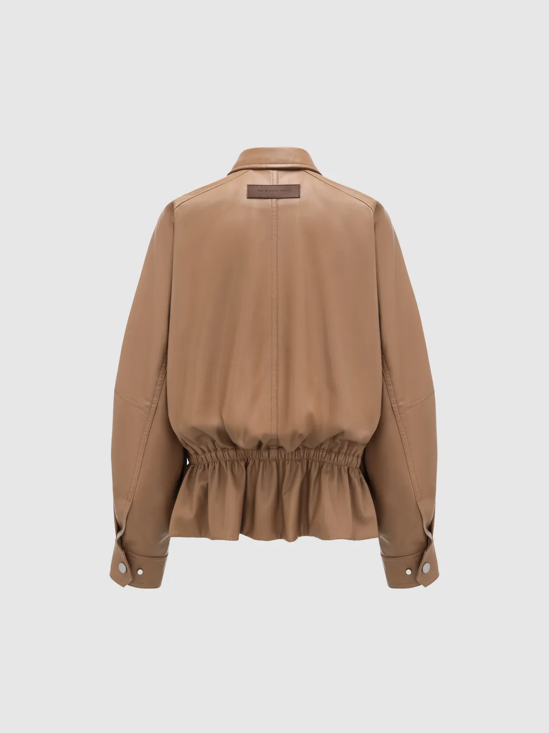 Feng Chen Wang Elastic Waist Jacket PU-jakke khaki talleret