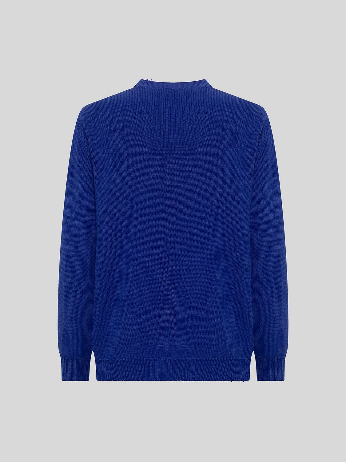 Laneus Crew Neck striktrøje blå bomuld