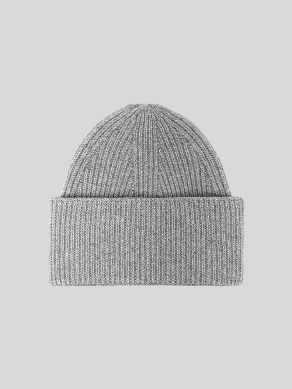 Laneus Cashmere Beanie hue melange gray 100% cashmere