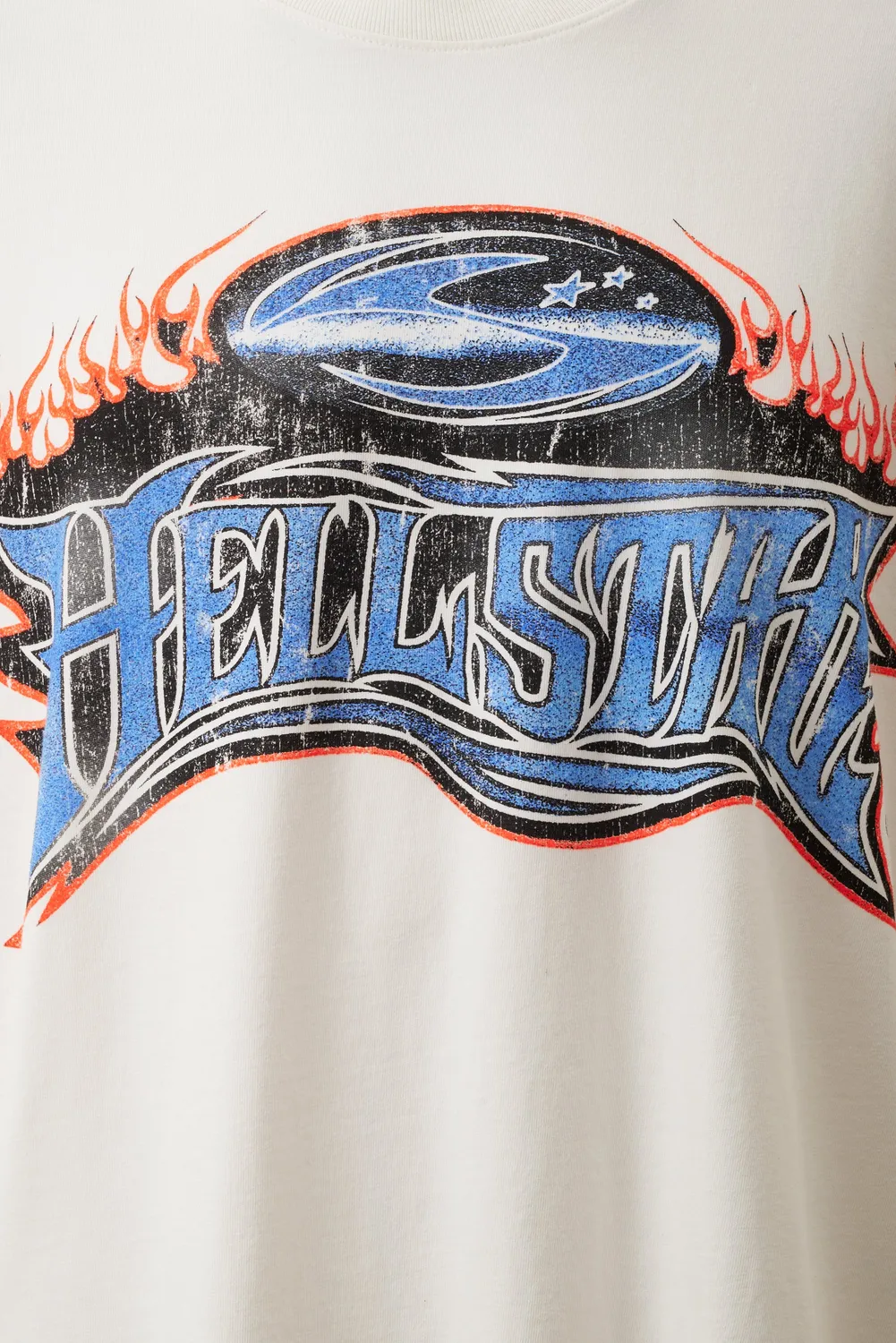 Hellstar Moto longsleeve hvid vintage wash