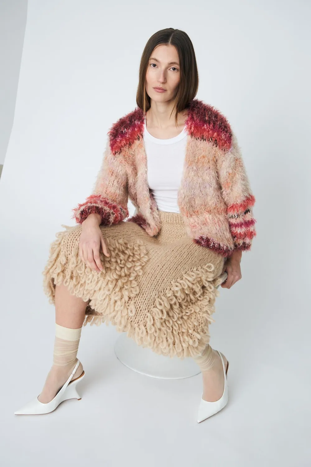 DAWNXDARE Edie strik nederdel 192 Peat – mohair