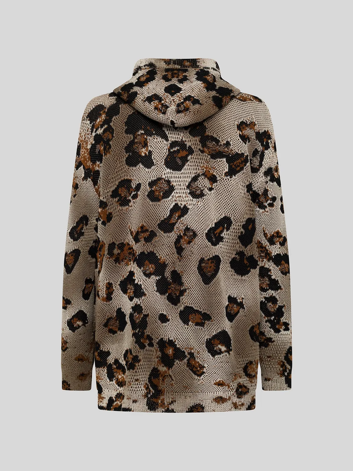 Laneus animal print oversized cardigan multicolor