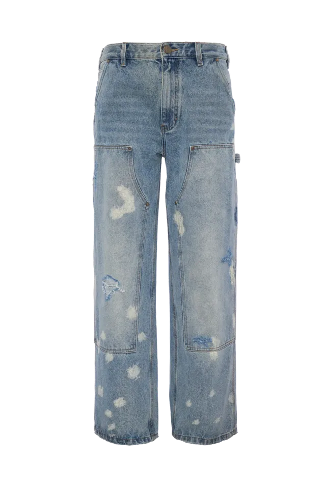Hellstar Distressed Carpenter Jeans blå baggy