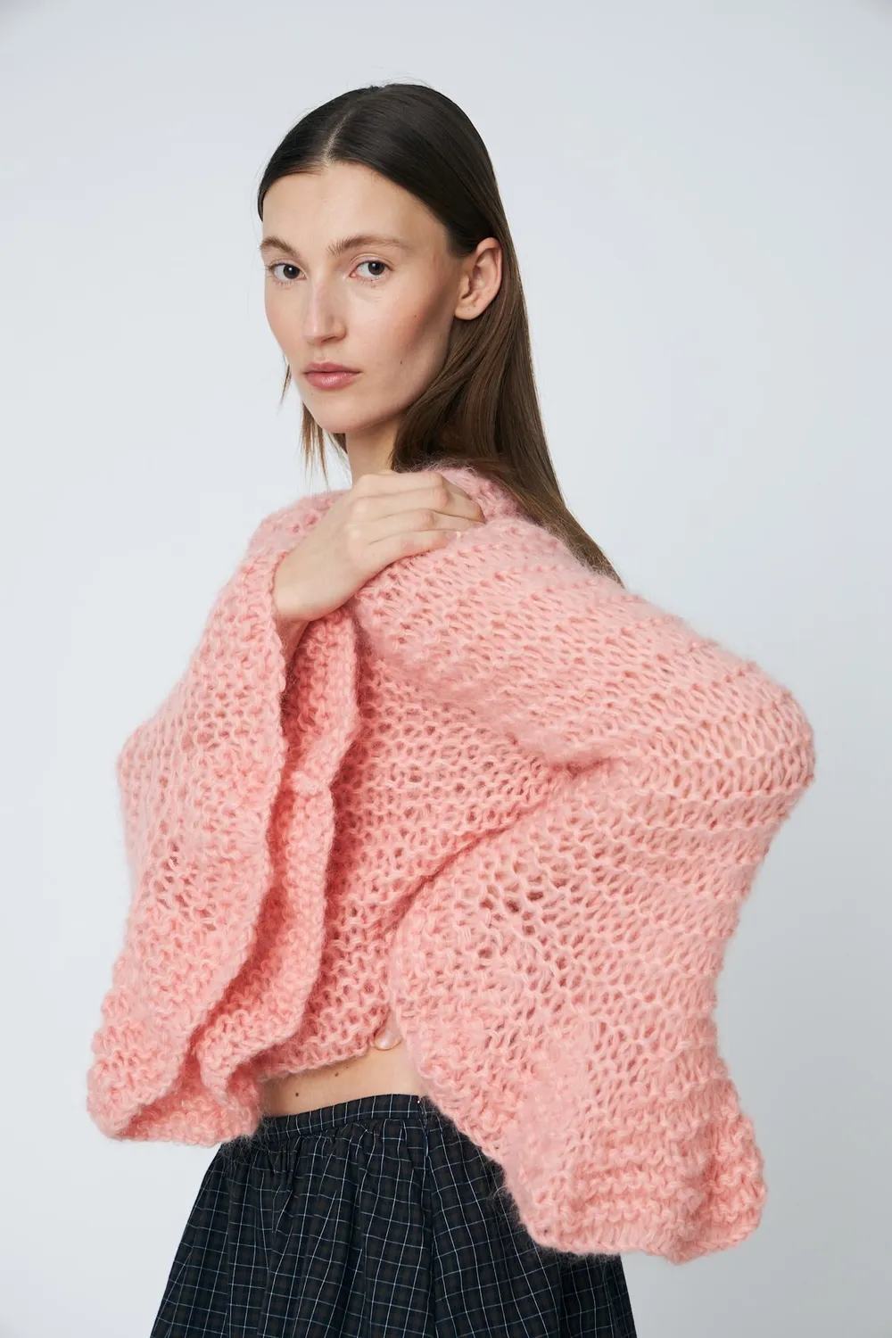 DAWNXDARE Weronica Top 203 Baby Pink striktrøje mohair