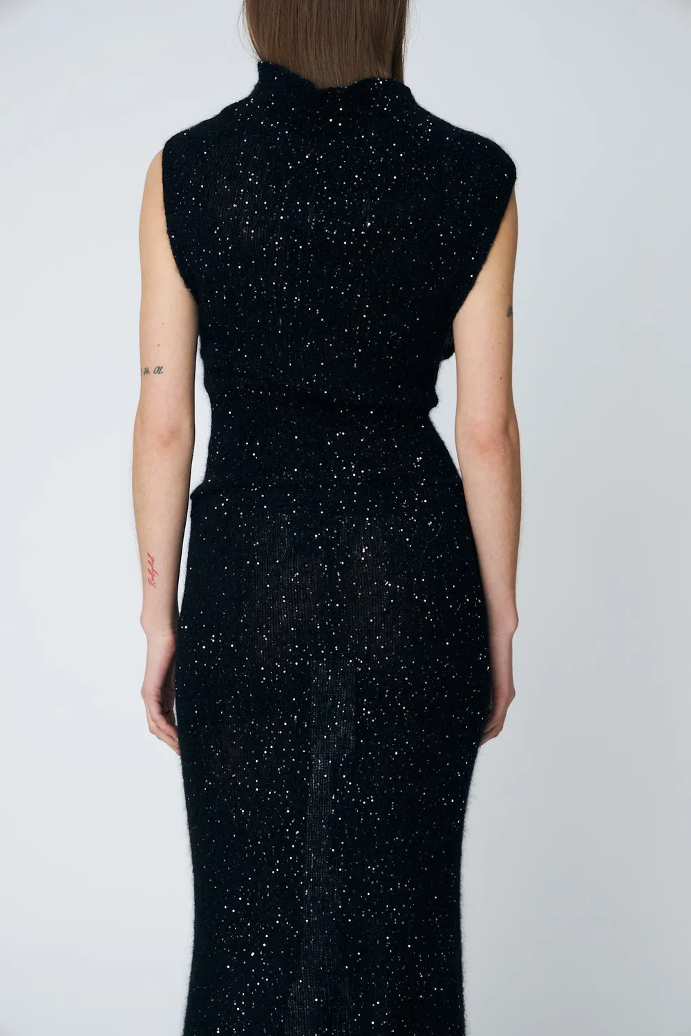DAWNXDARE MAGGIE 199 Black strik nederdel mohair