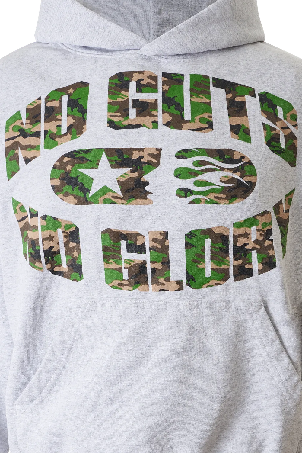 Hellstar No Guts No Glory hoodie grå XS-XXXL
