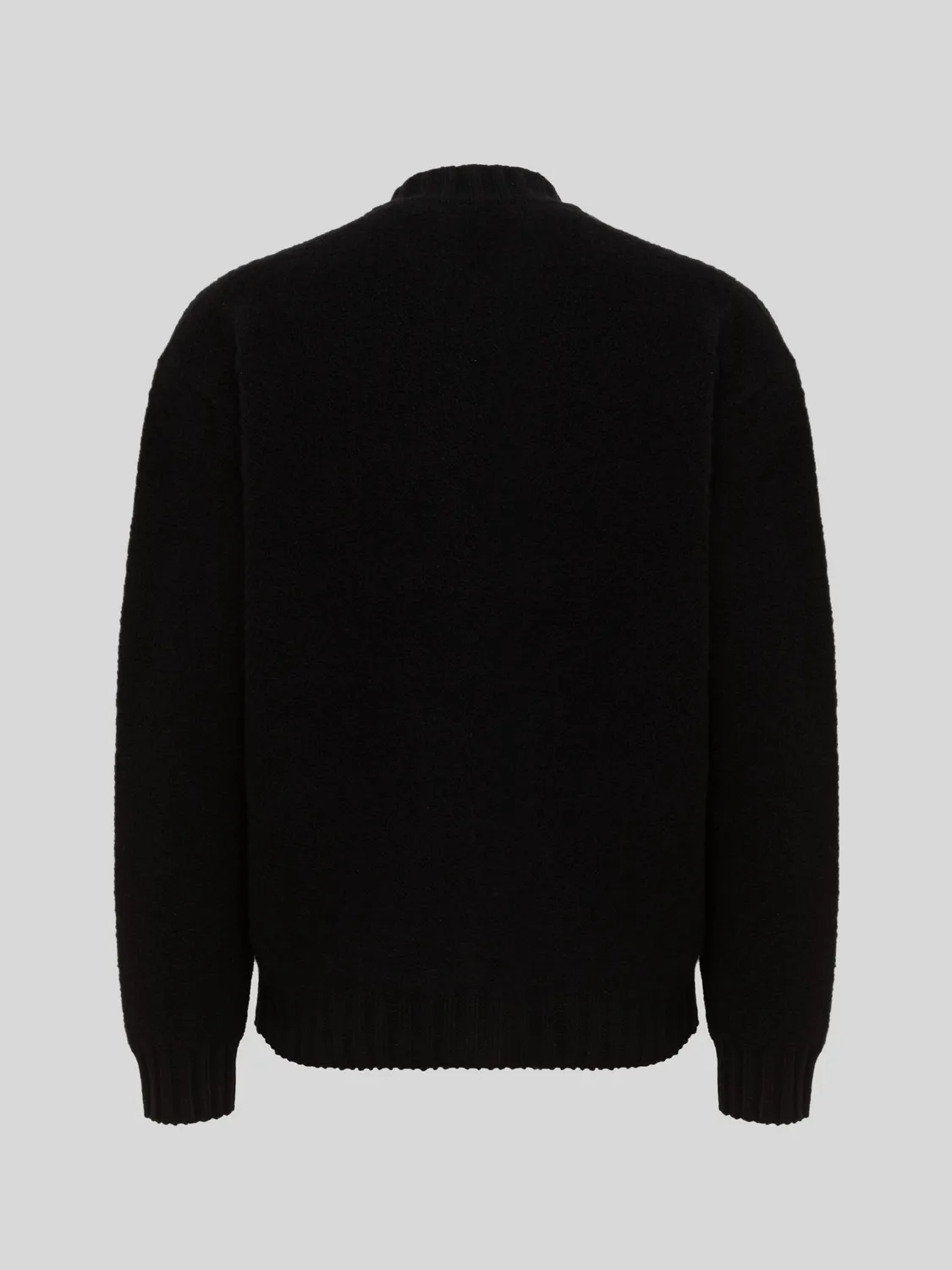 Laneus Bomber Over Knitwear bomberjakke sort uld