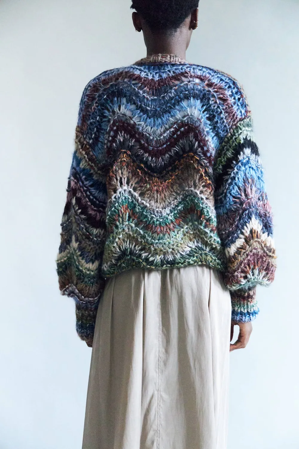 DAWNXDARE Esmeralda Cardigan strikcardigan 990 dark multi mohair