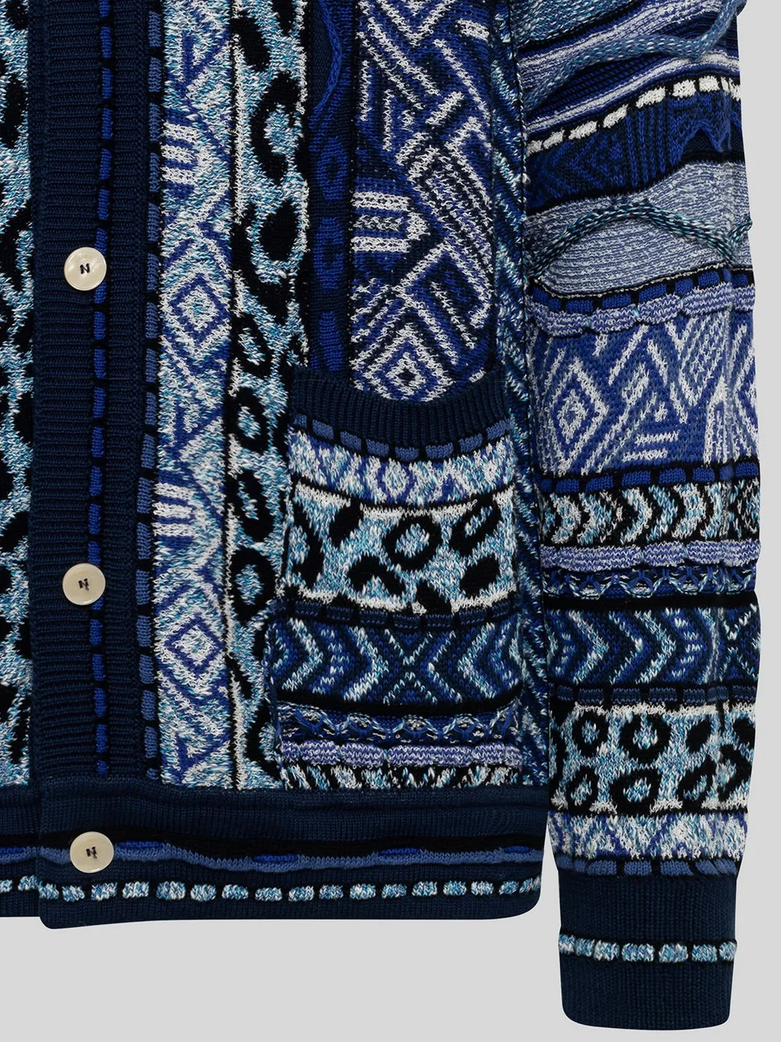 Laneus cardigan blå oversize bomuld