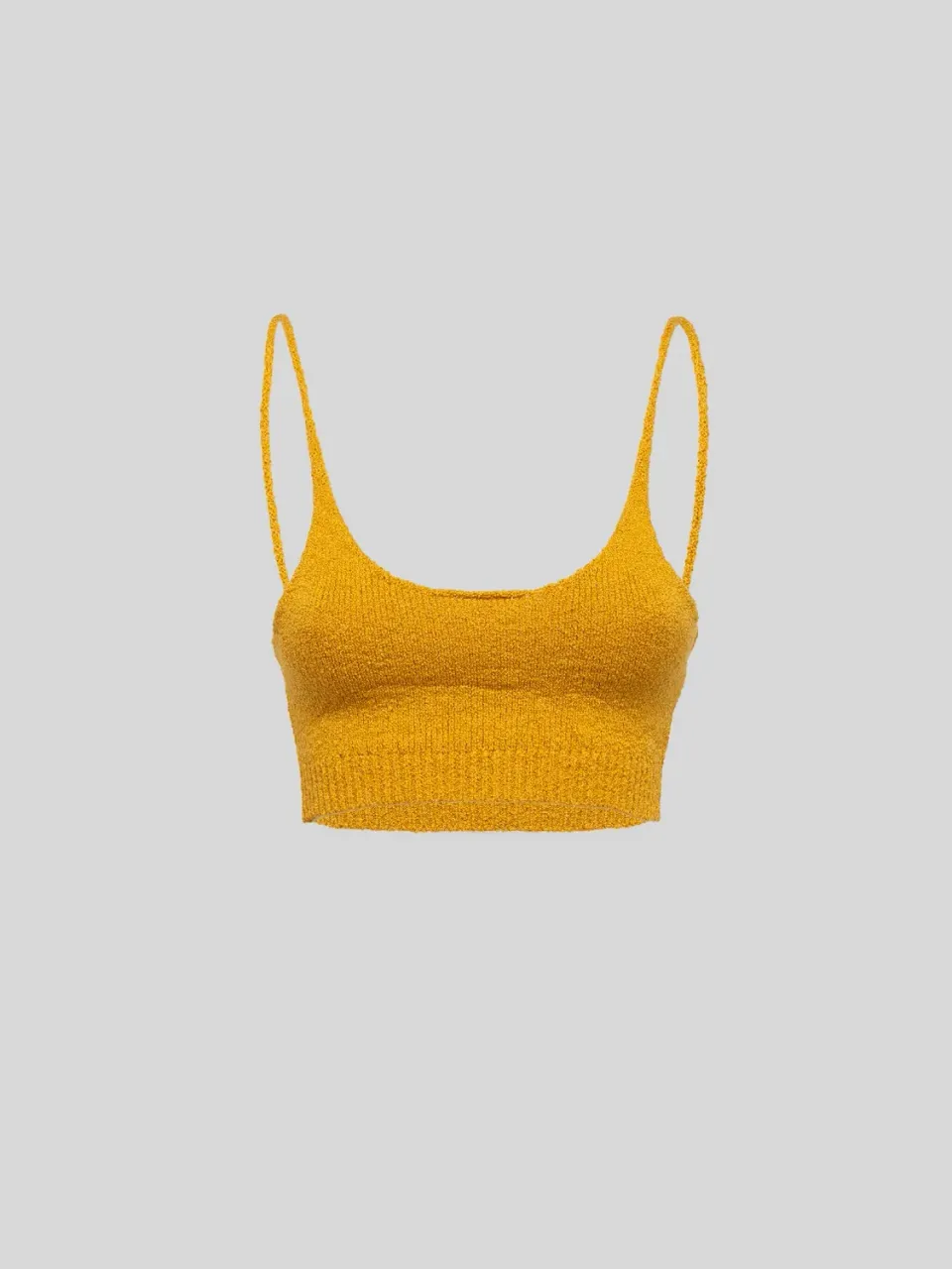Laneus Knitted Top top dame safran tætsiddende