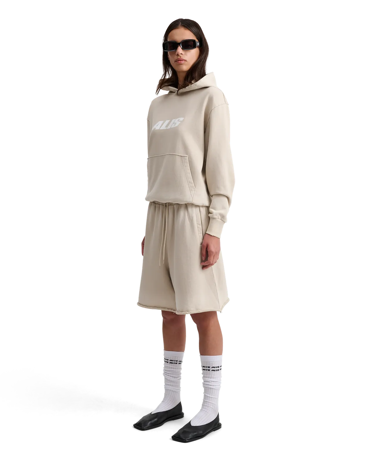 Alis Wilkes sweatshorts faded sand bomuld