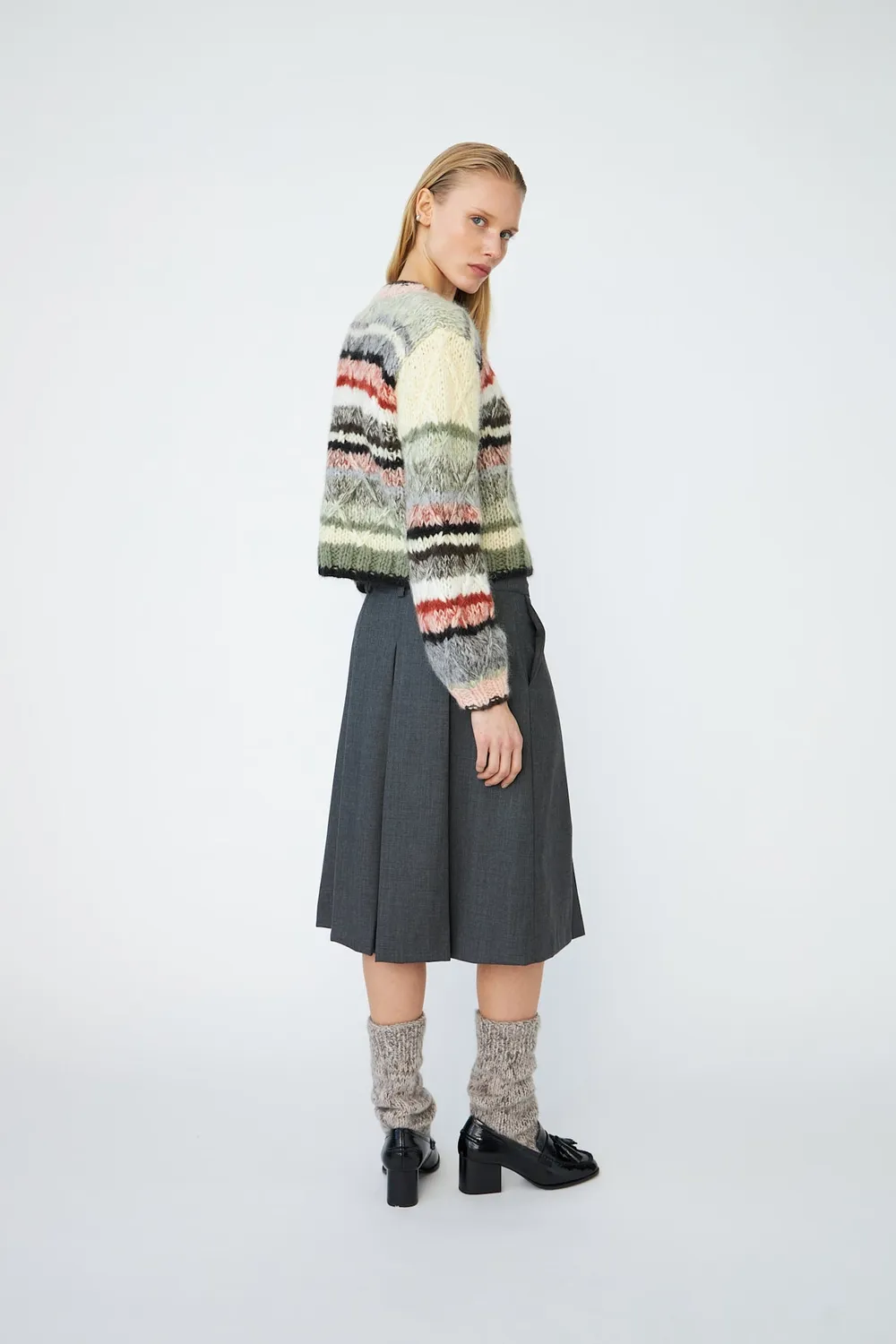 DAWNXDARE Bella striktrøje 993 wooden cropped
