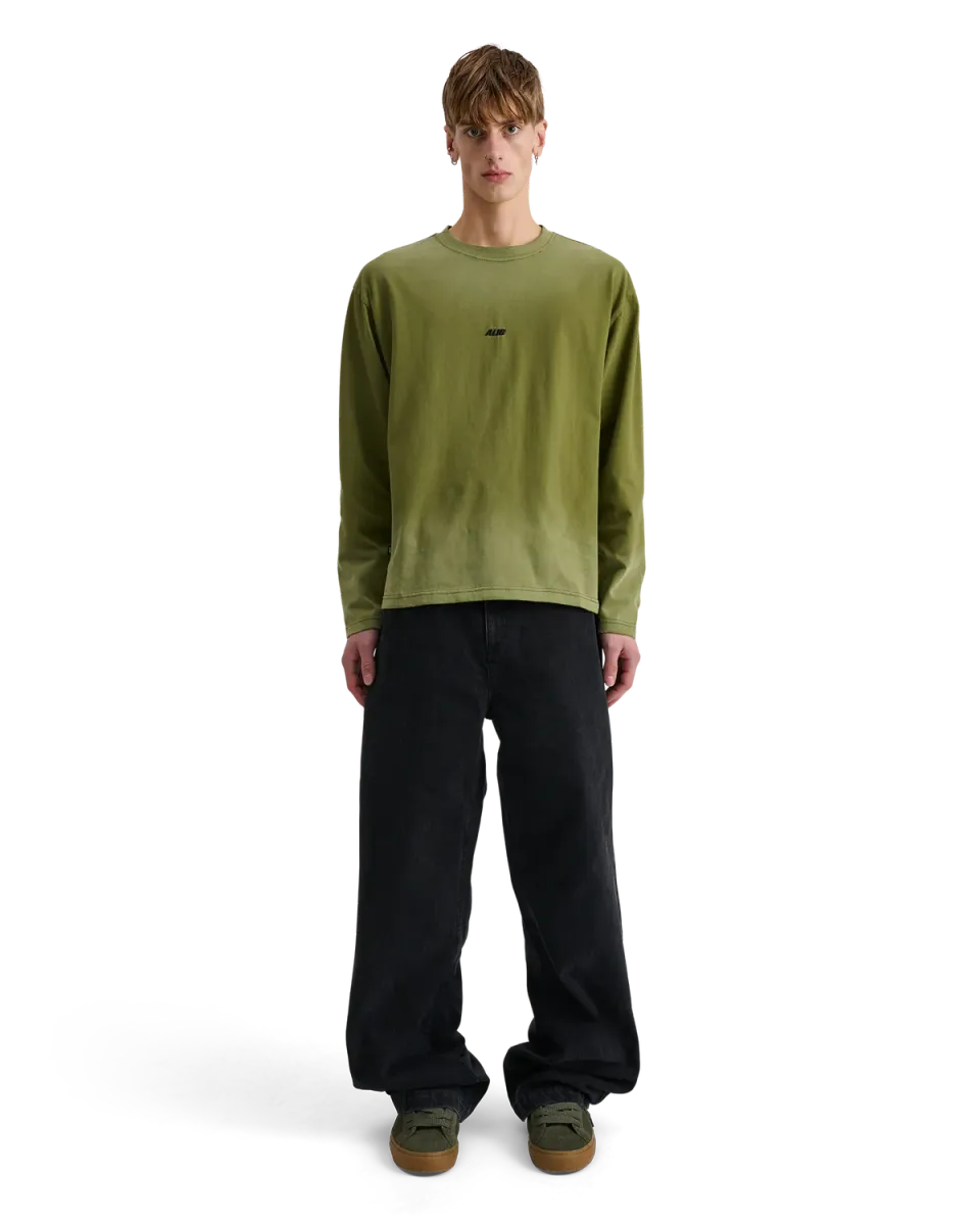 Alis Joshua longsleeve falmet oliv bomuld