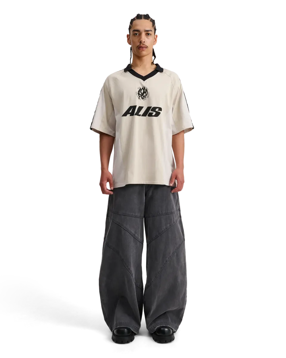 Alis Alain polo sand off white grafik