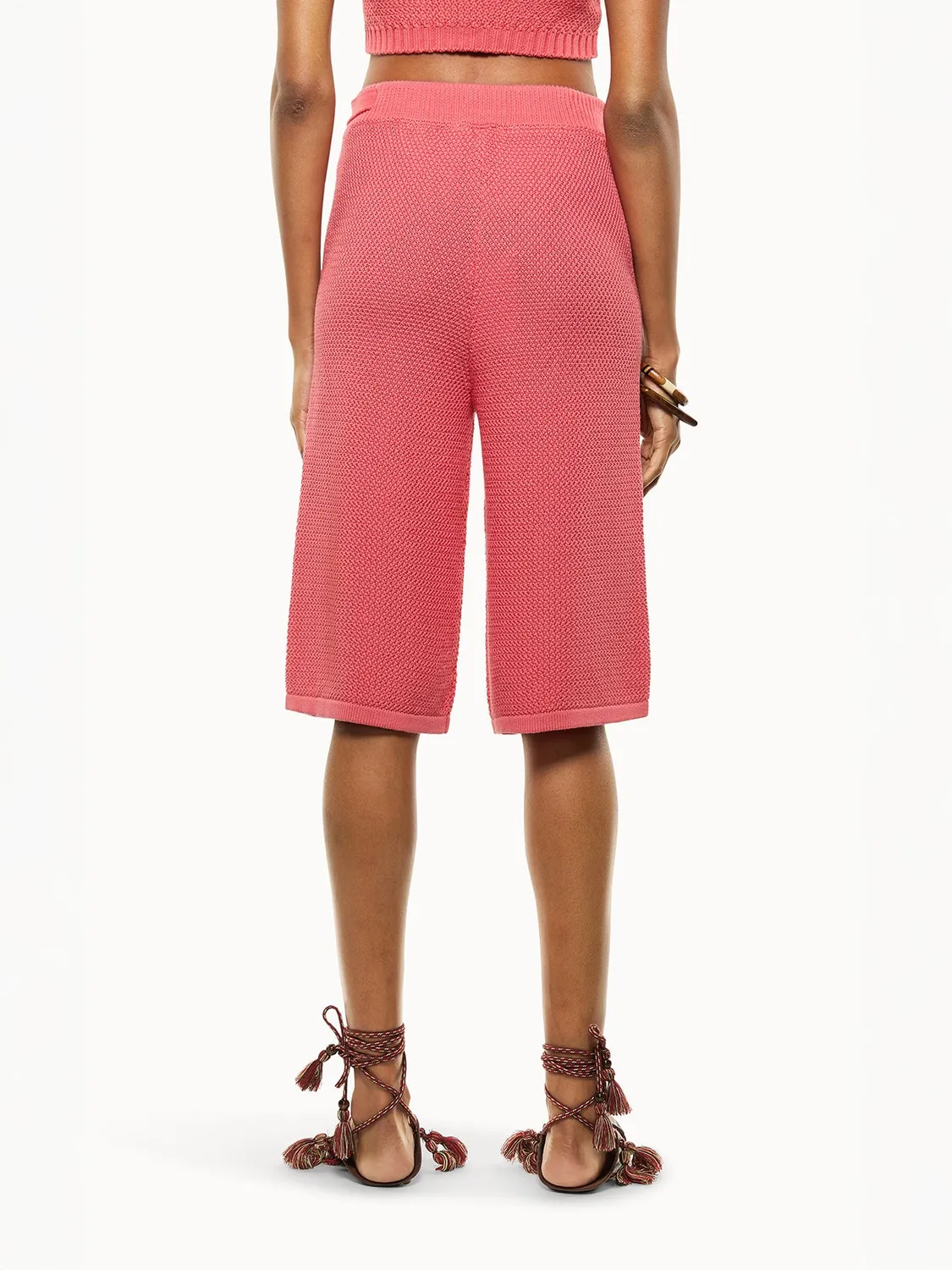 Laneus strik bermudashorts pink bomuld