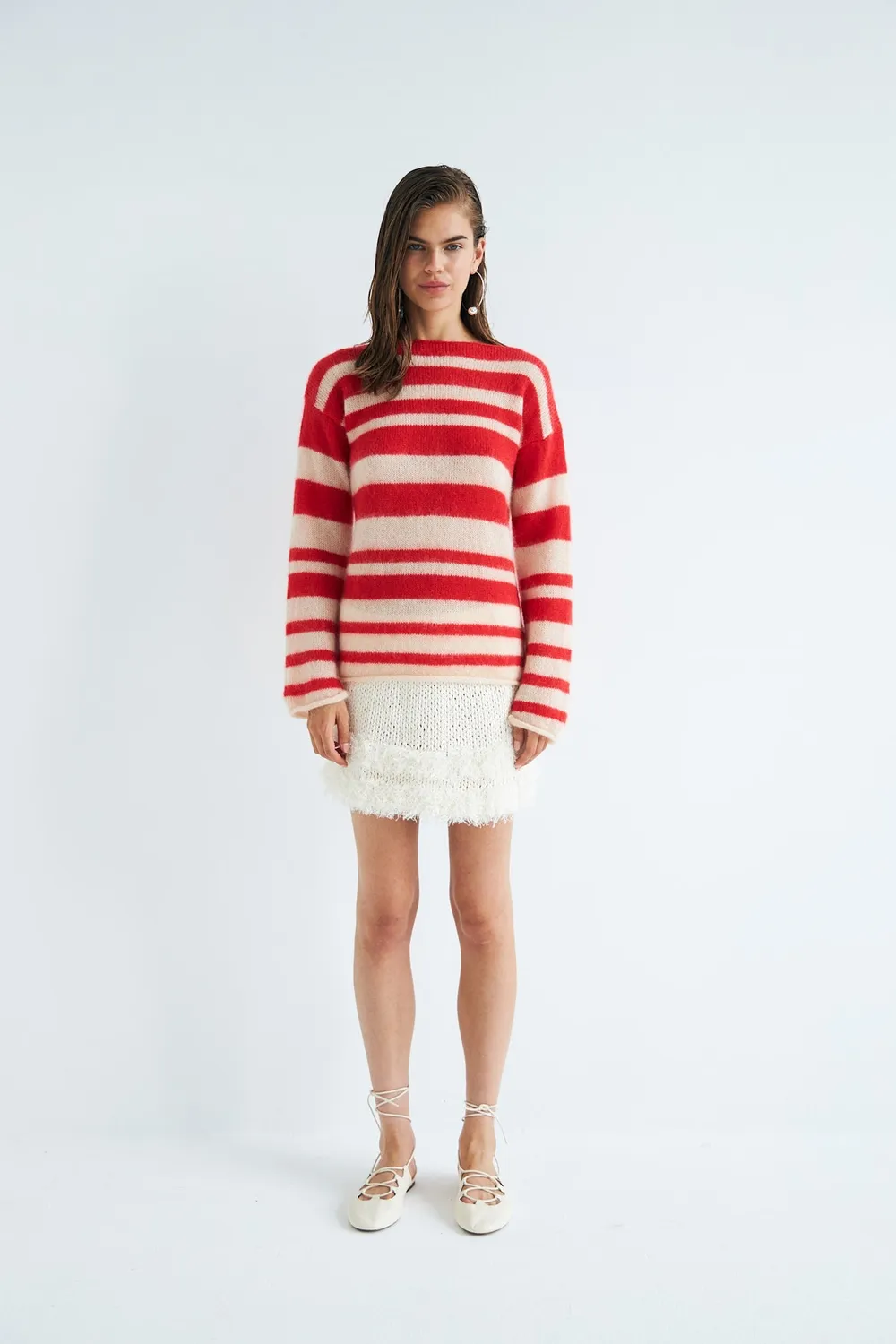DAWNXDARE SADE 334 strikbluse chili mohair