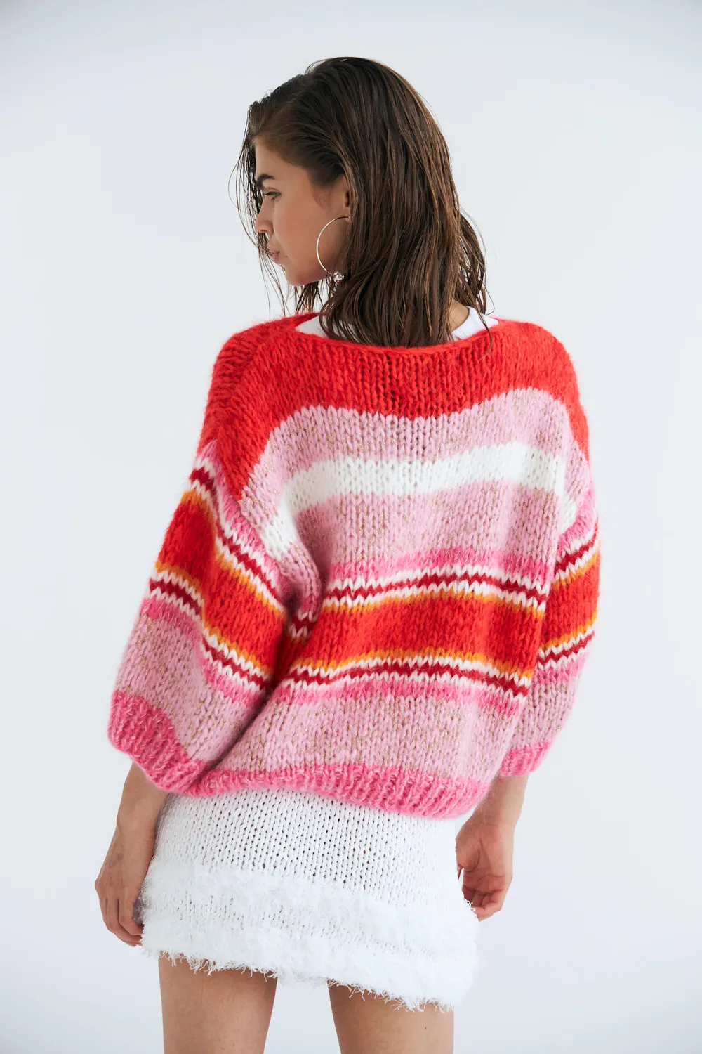 DAWNXDARE LOLA 219 sweater pink stribet