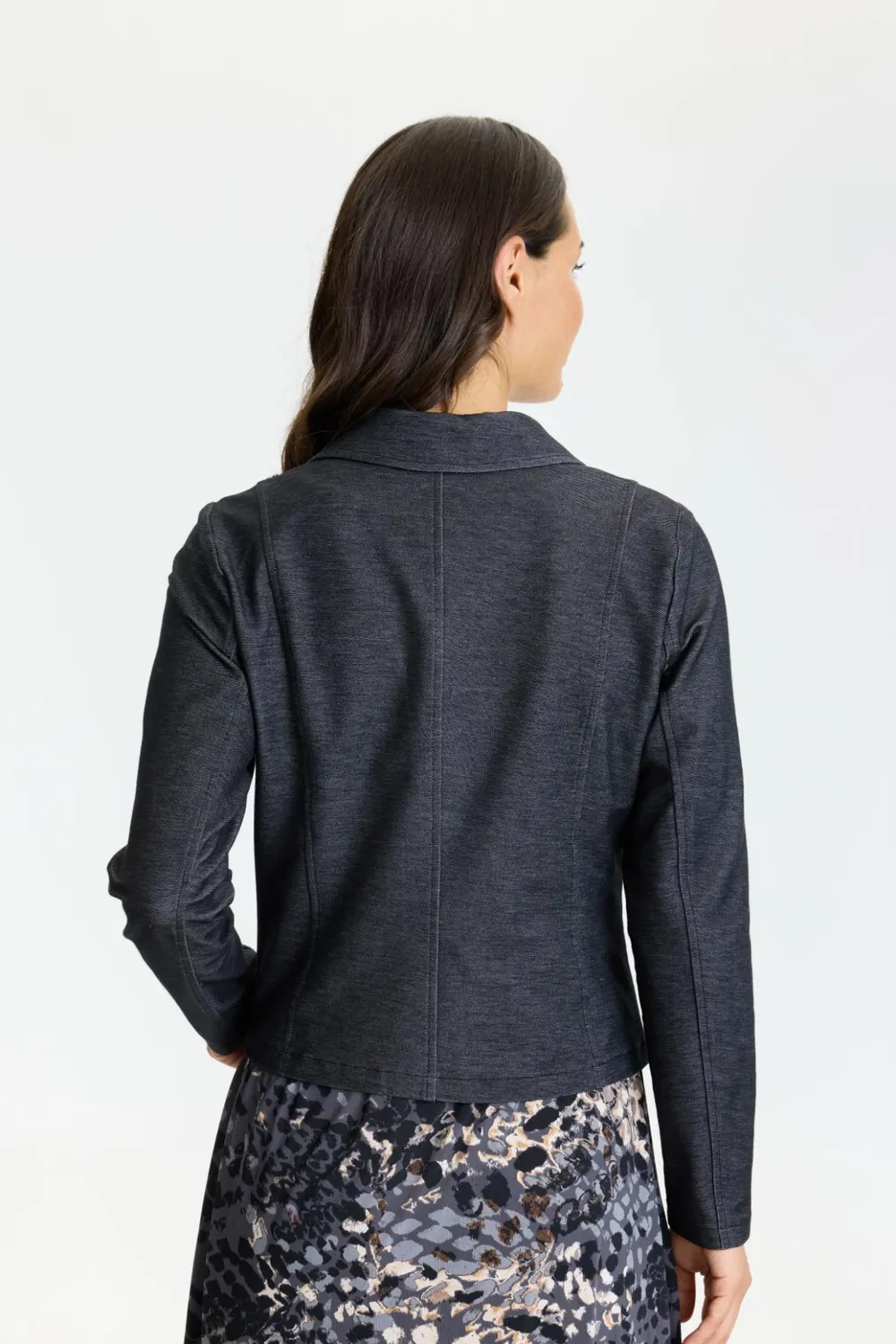 IN FRONT Adele jakke med denimlook