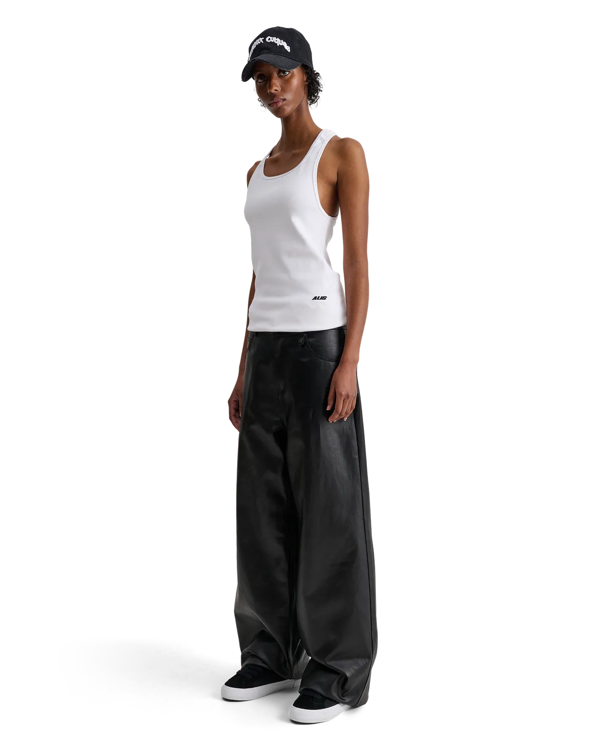 Alis Josh tanktop solid white XS-XL ribbet