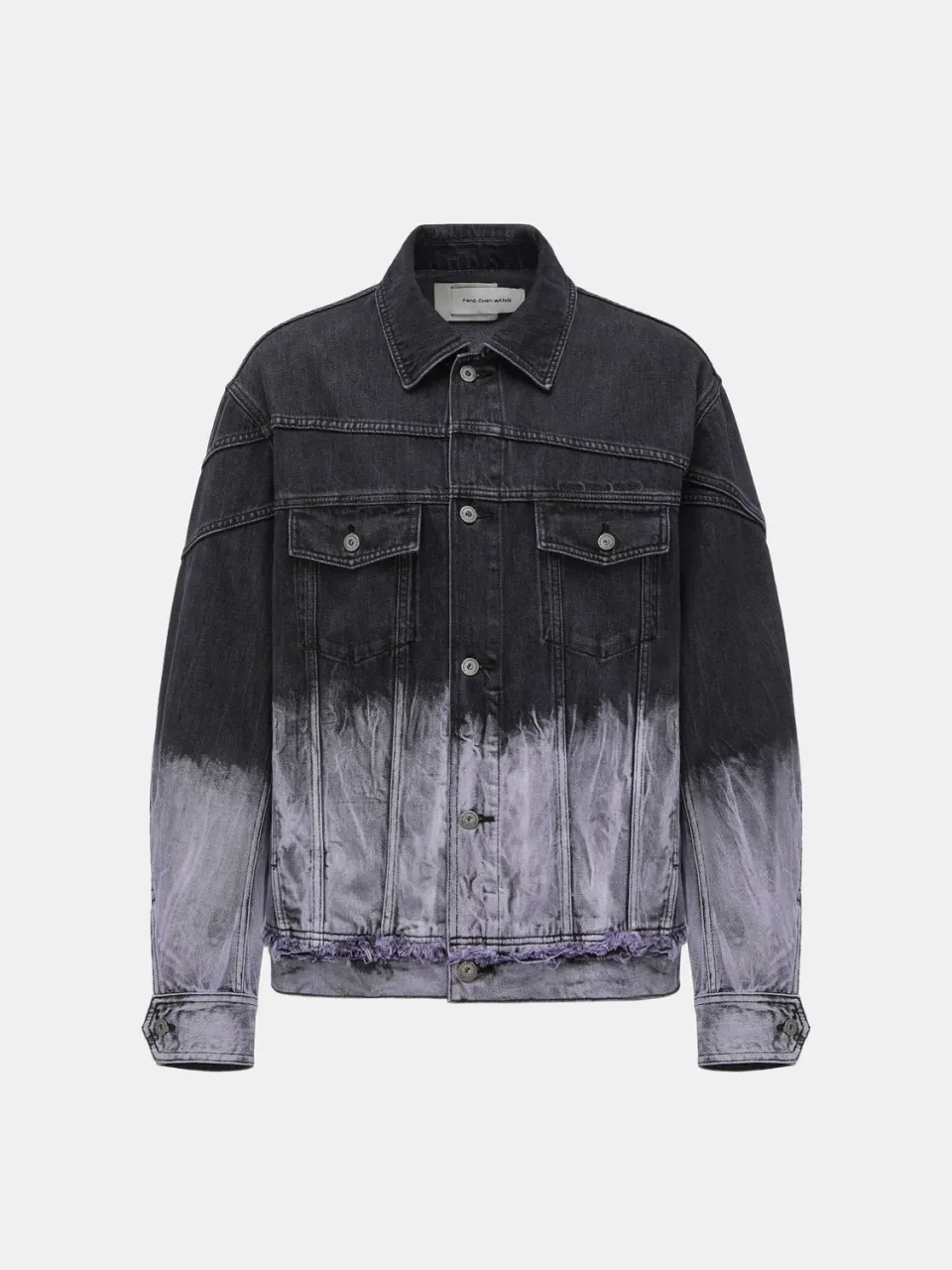 Feng Chen Wang gradient denimjakke sort lilla