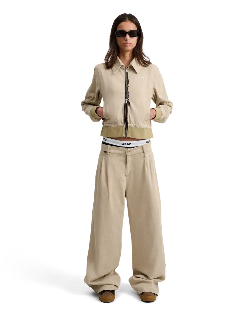 Alis Phylli chino bukser wide fit Faded Sand