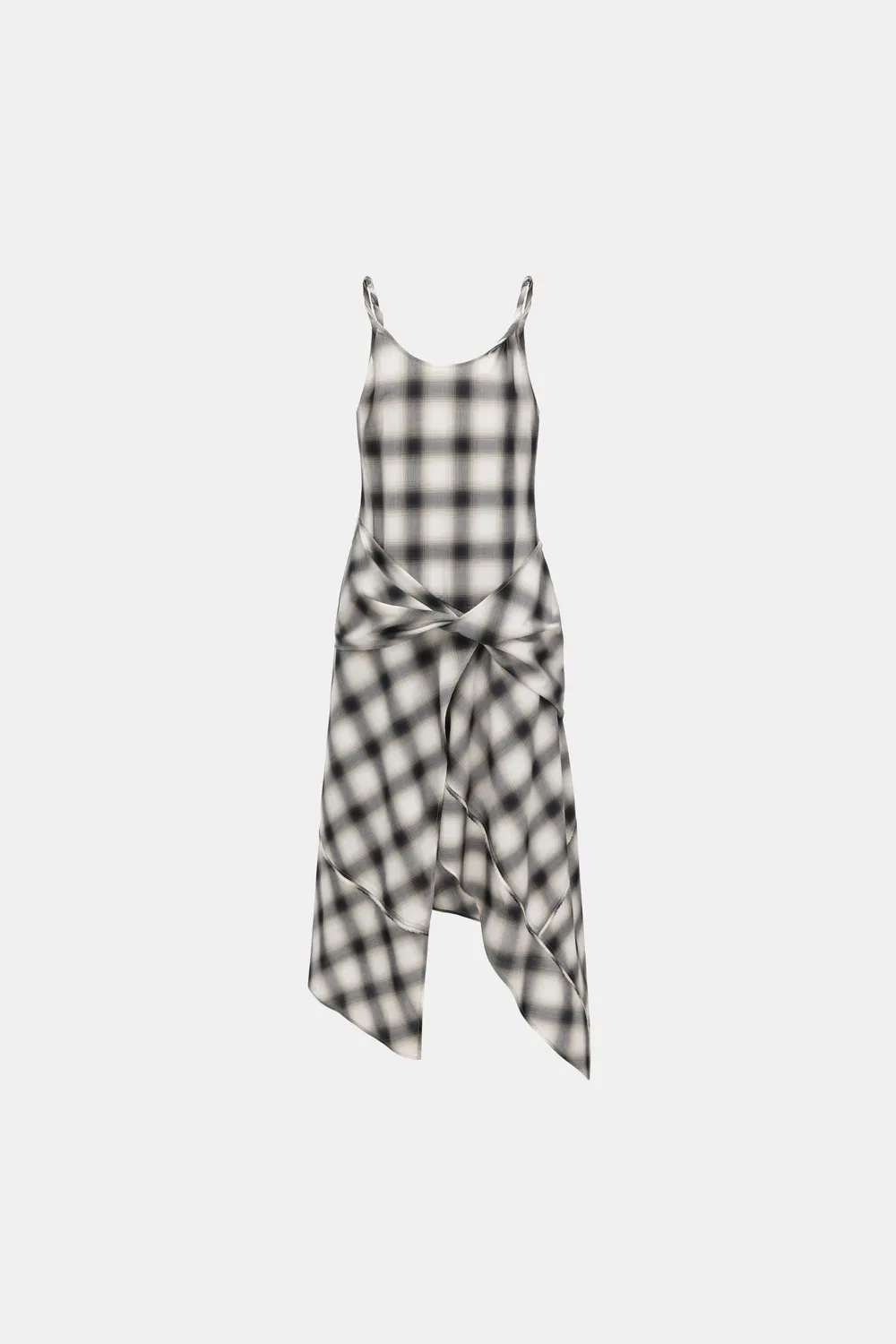Feng Chen Wang Twisted Drape Dress ternet stropkjole