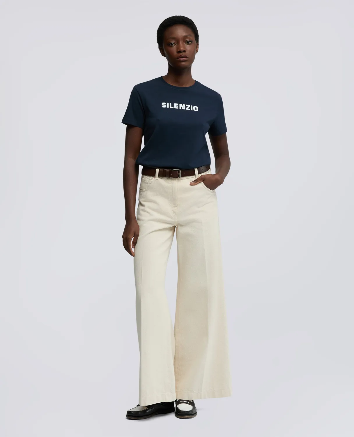 Aspesi Silenzio T-shirt bomuld navy dame