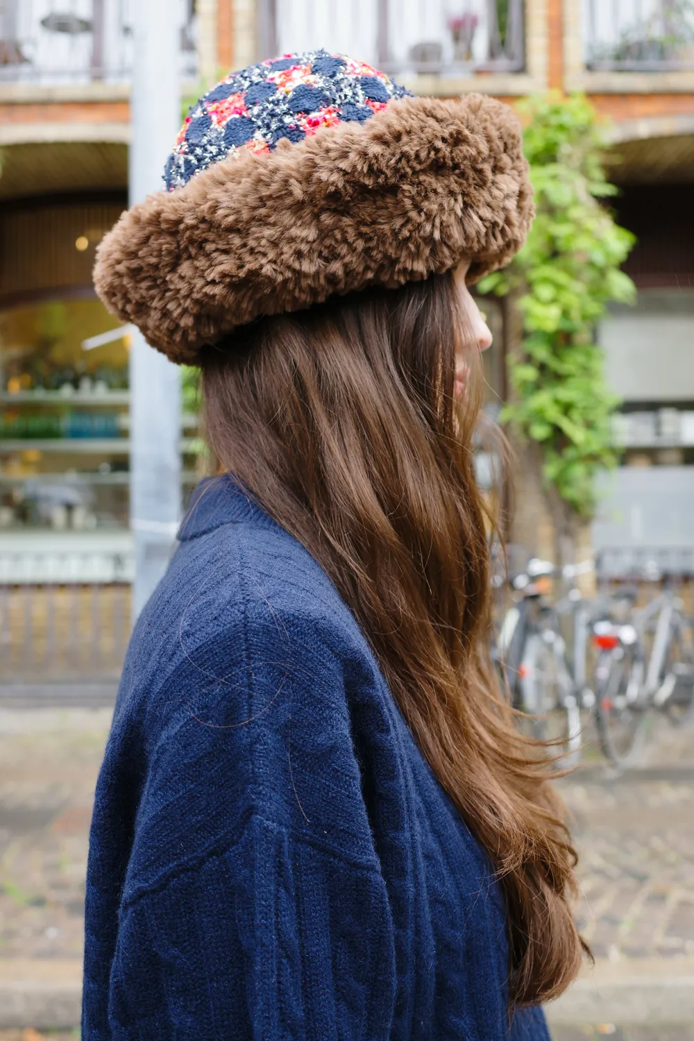 Caro Editions Garden havehat fake fur tweed