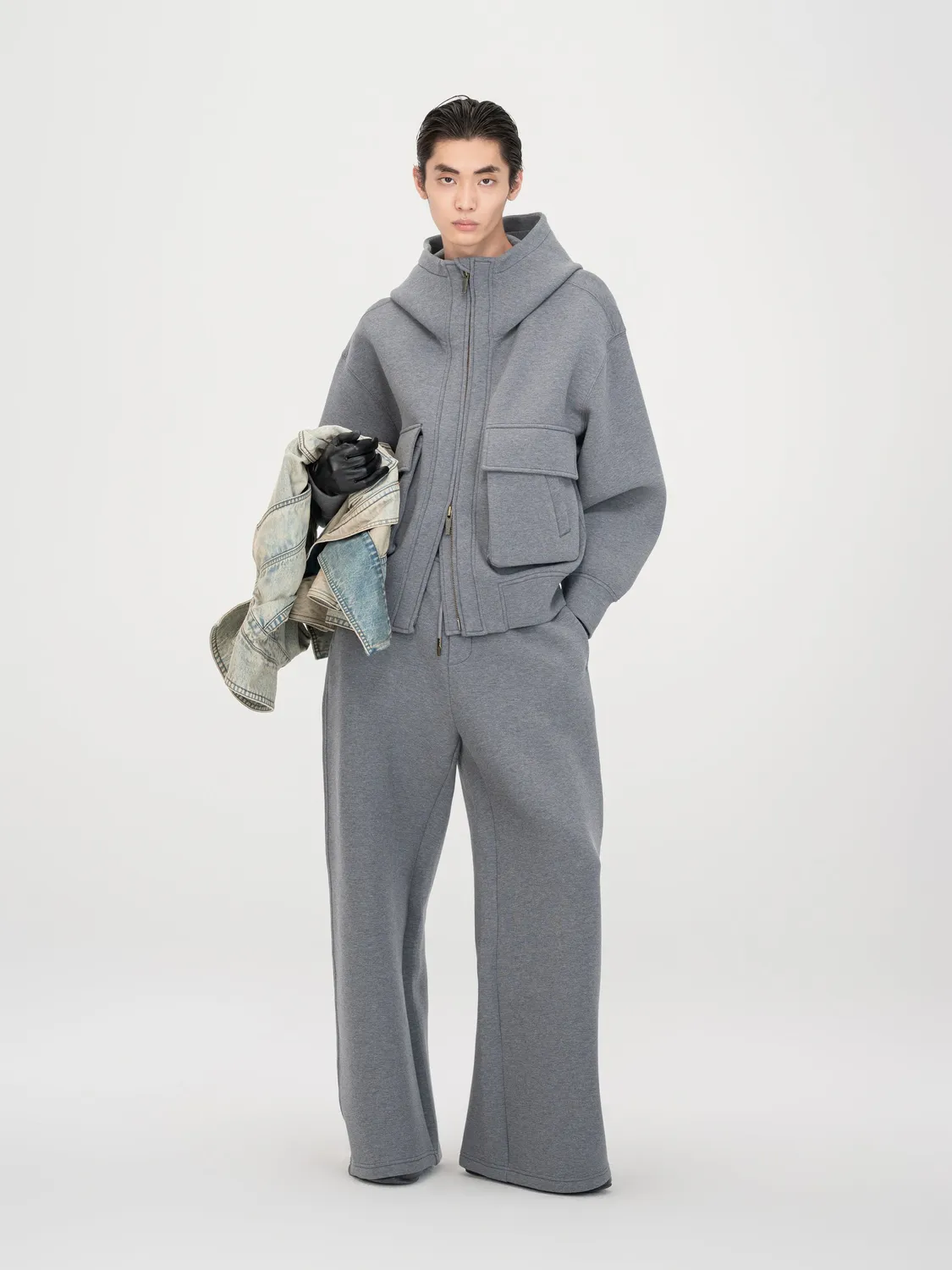 Feng Chen Wang Spacer Pants bukser light grey elastiktalje