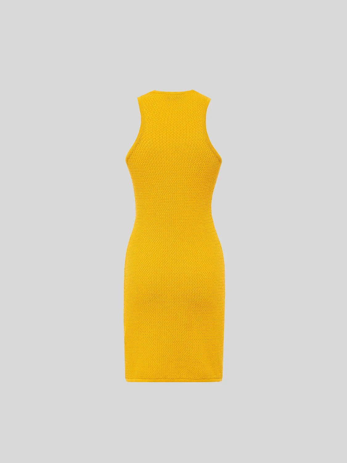 Laneus Knit Mini Dress kjole safran bomuld