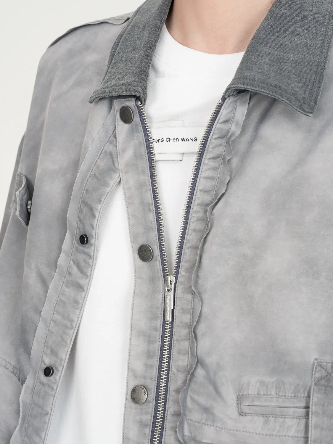 Feng Chen Wang Sandwashed Nylon jakke XS-XL grå let
