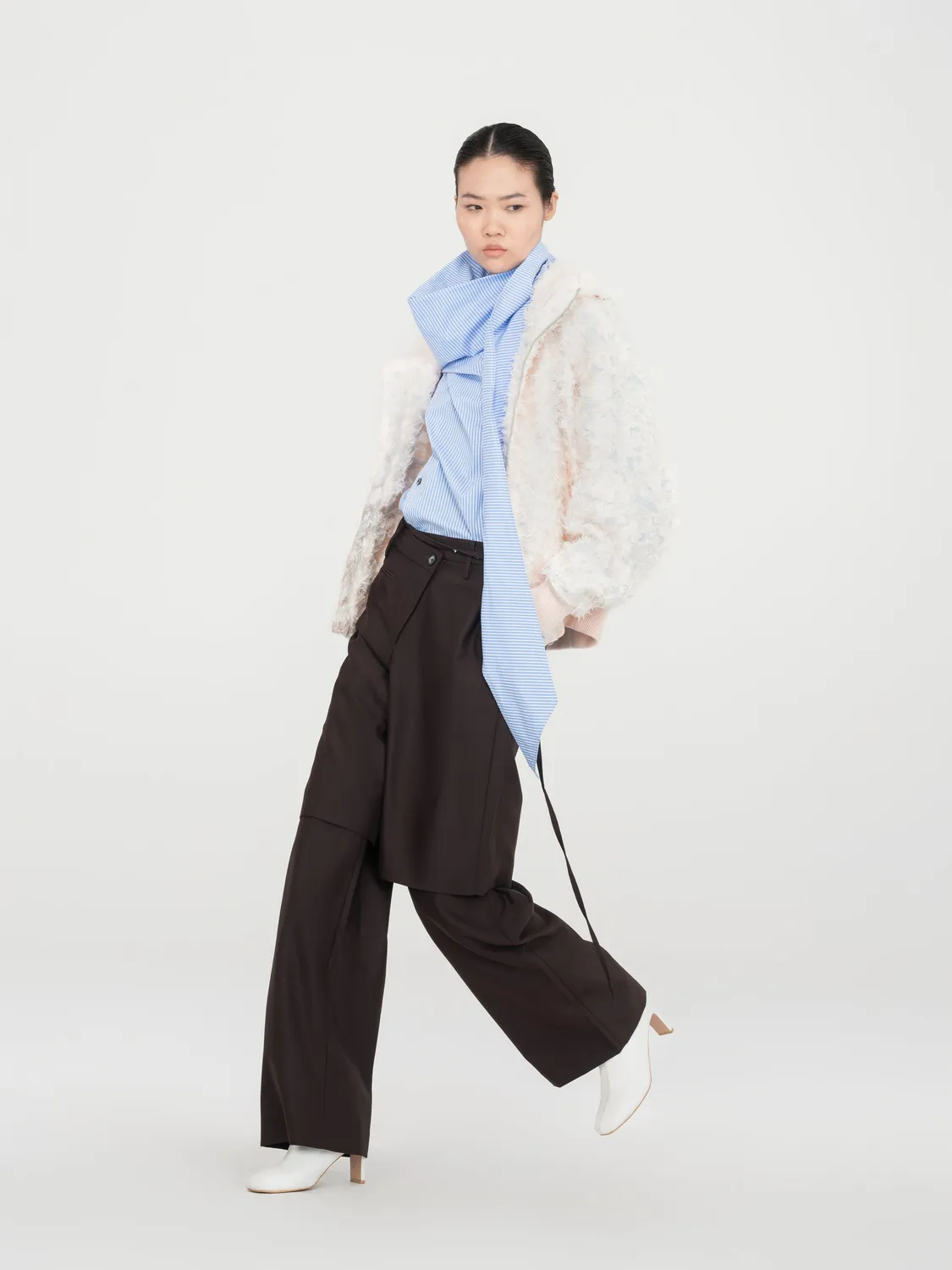 Feng Chen Wang Dark Brown 2-in-1 bukser brune