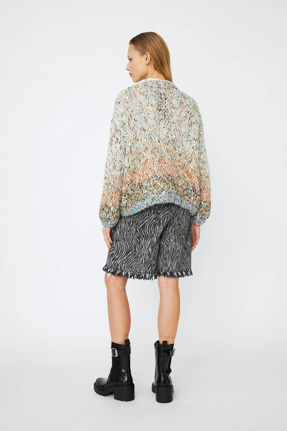 DAWNXDARE GABI 900 Multi strikcardigan pailletter