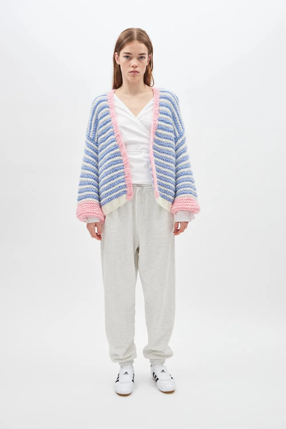 DAWNXDARE LUISA STRIPE 642 cardigan indigo stribet
