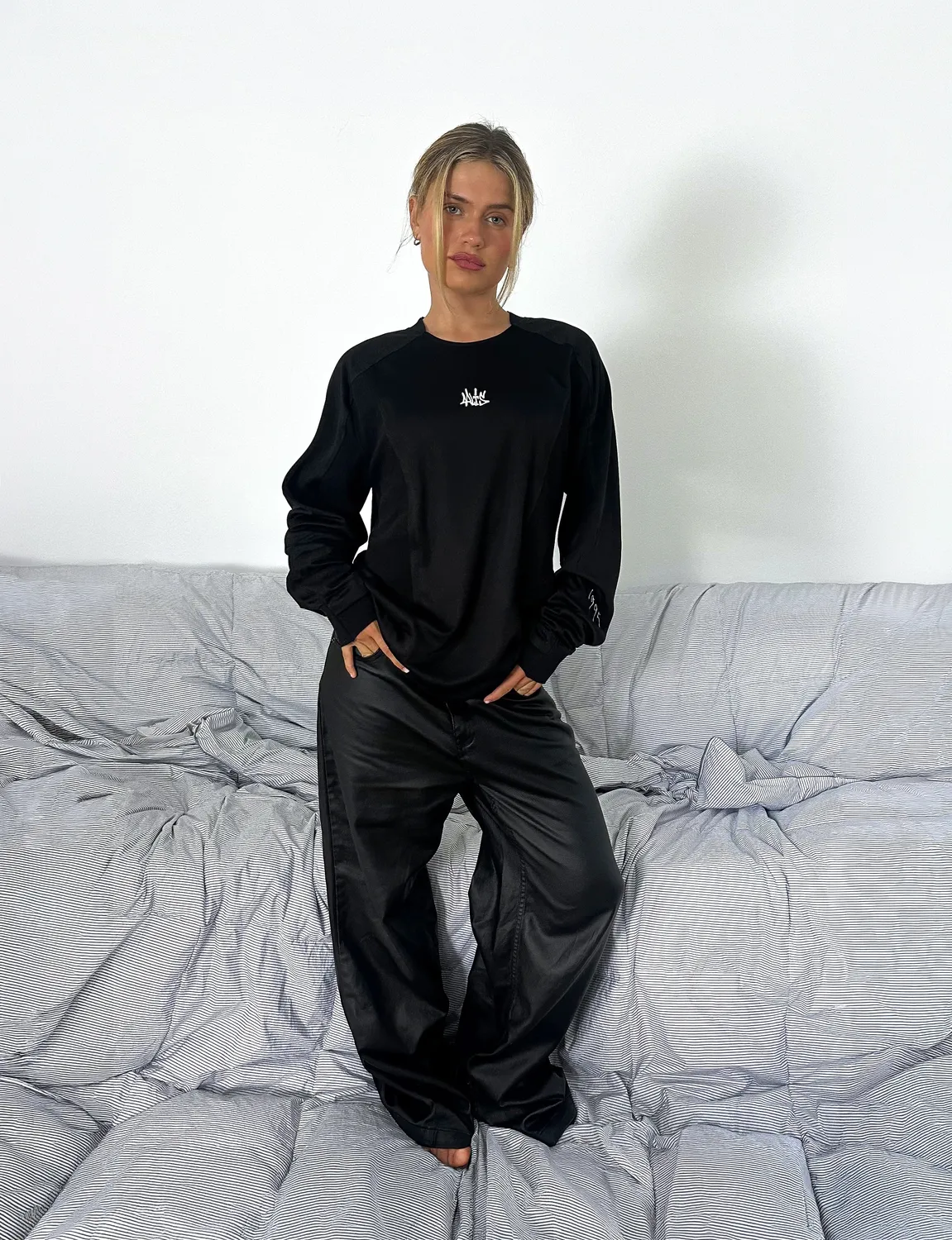 Alis Nikola langærmet trøje black polyester