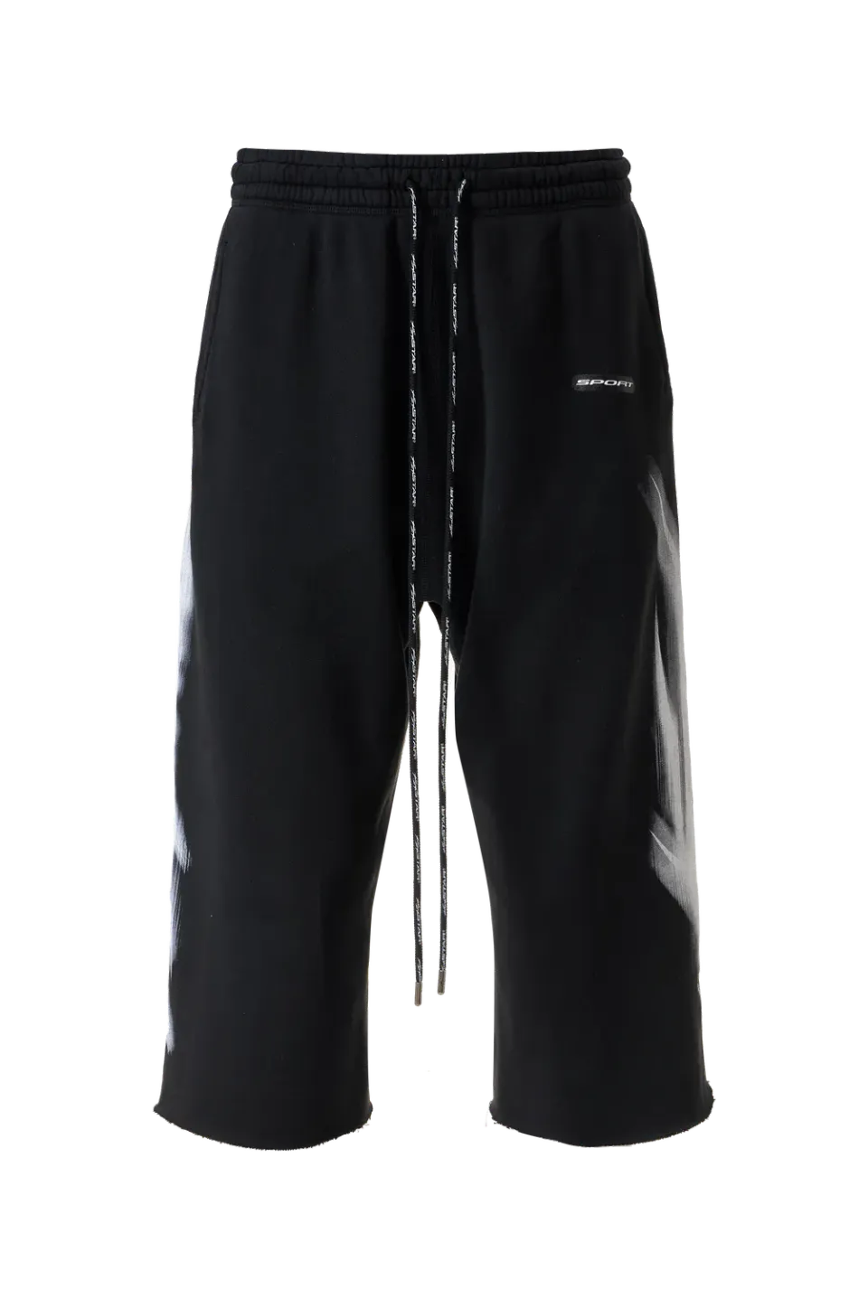 Hellstar Blur 3/4 shorts sort fleece knælange