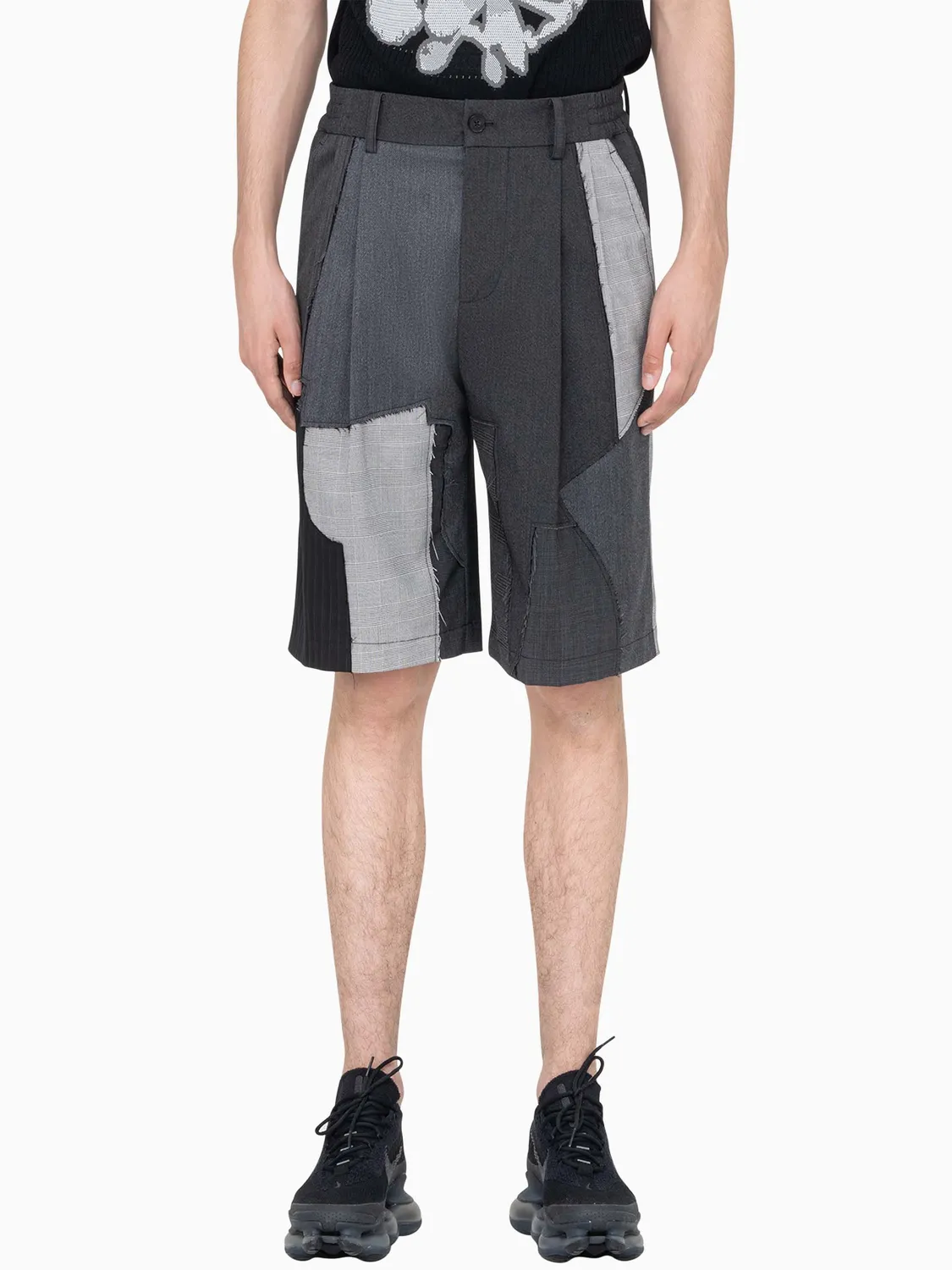 Feng Chen Wang Wool Patchwork shorts uld XS-XL