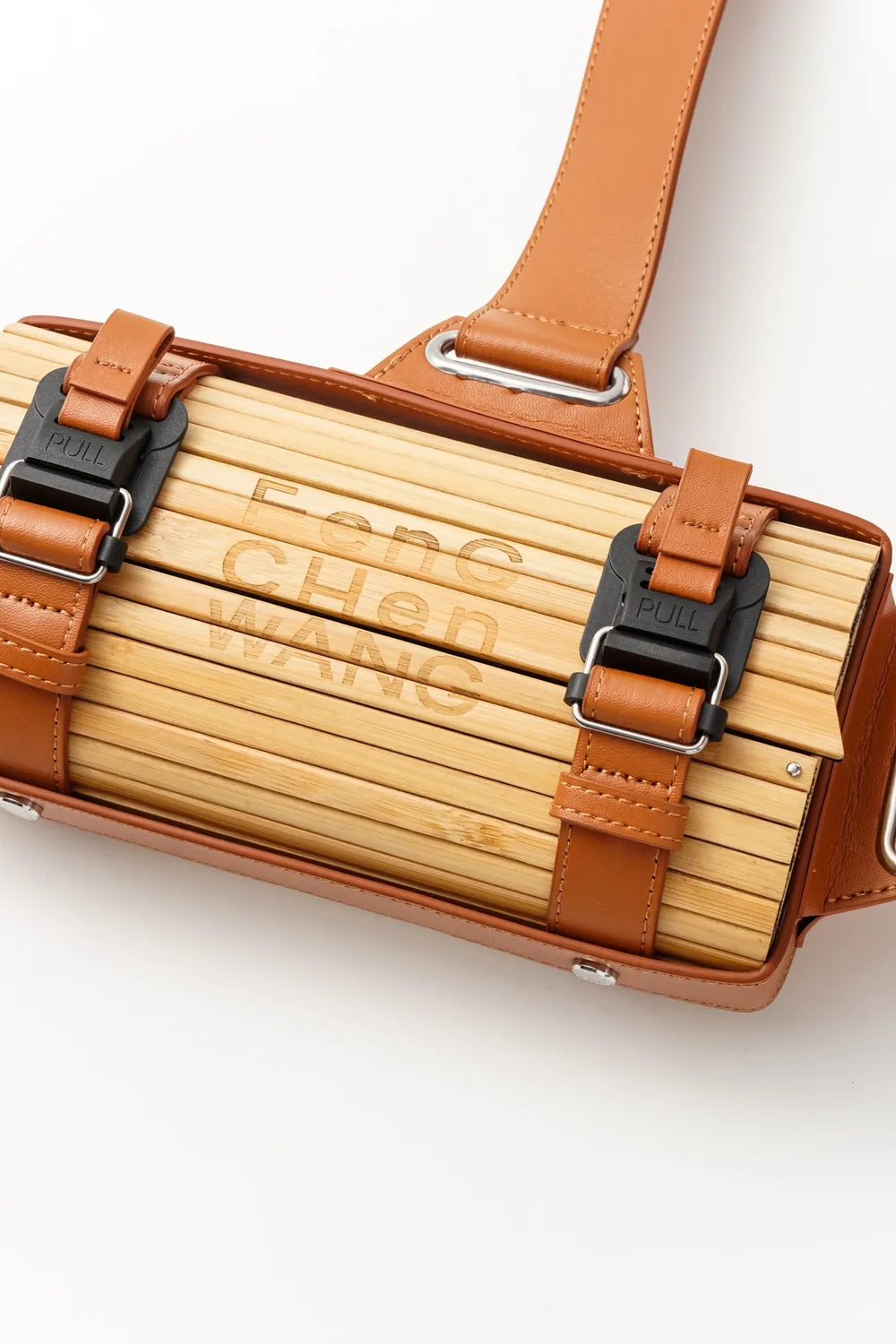 Feng Chen Wang Crossbody Bamboo taske natur unisex