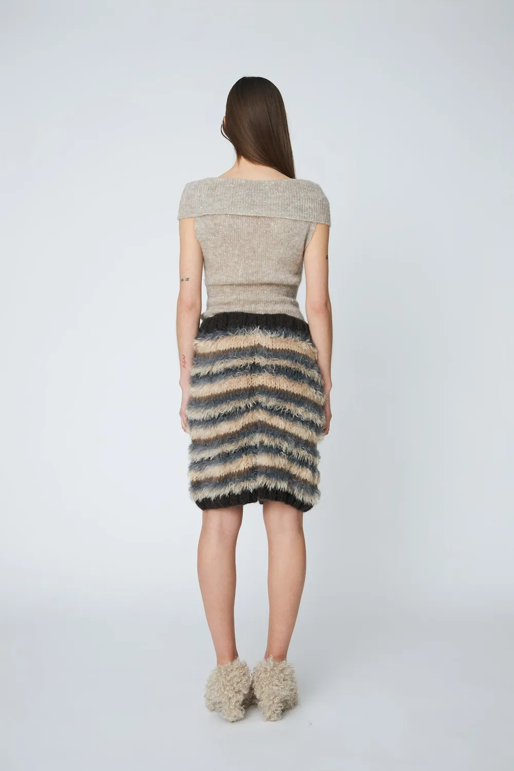 Dawnxdare Carmen 855 Soil shorts håndstrikket brun