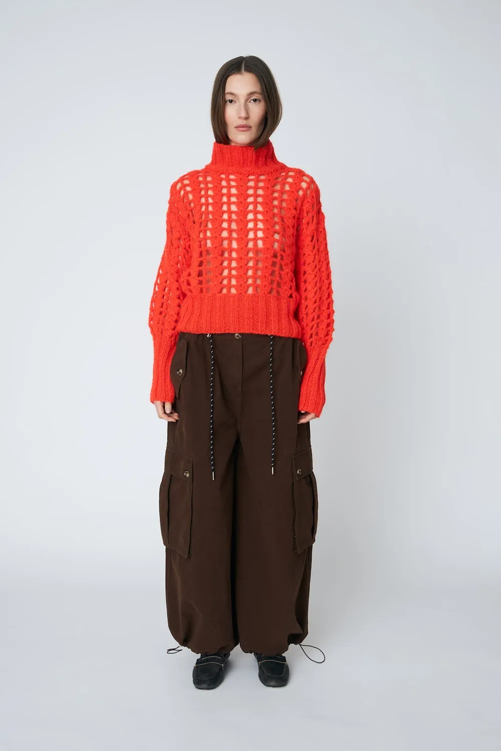 DAWNXDARE Erica Crochet pullover 335 chili mohair