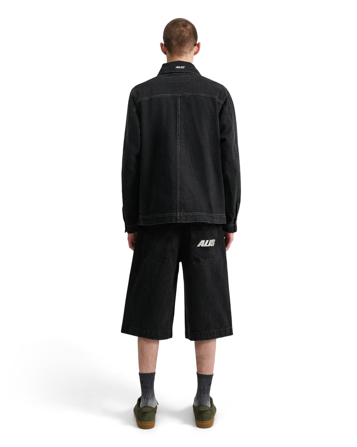 Alis Viren Short arbejdsjakke washed black bomuld