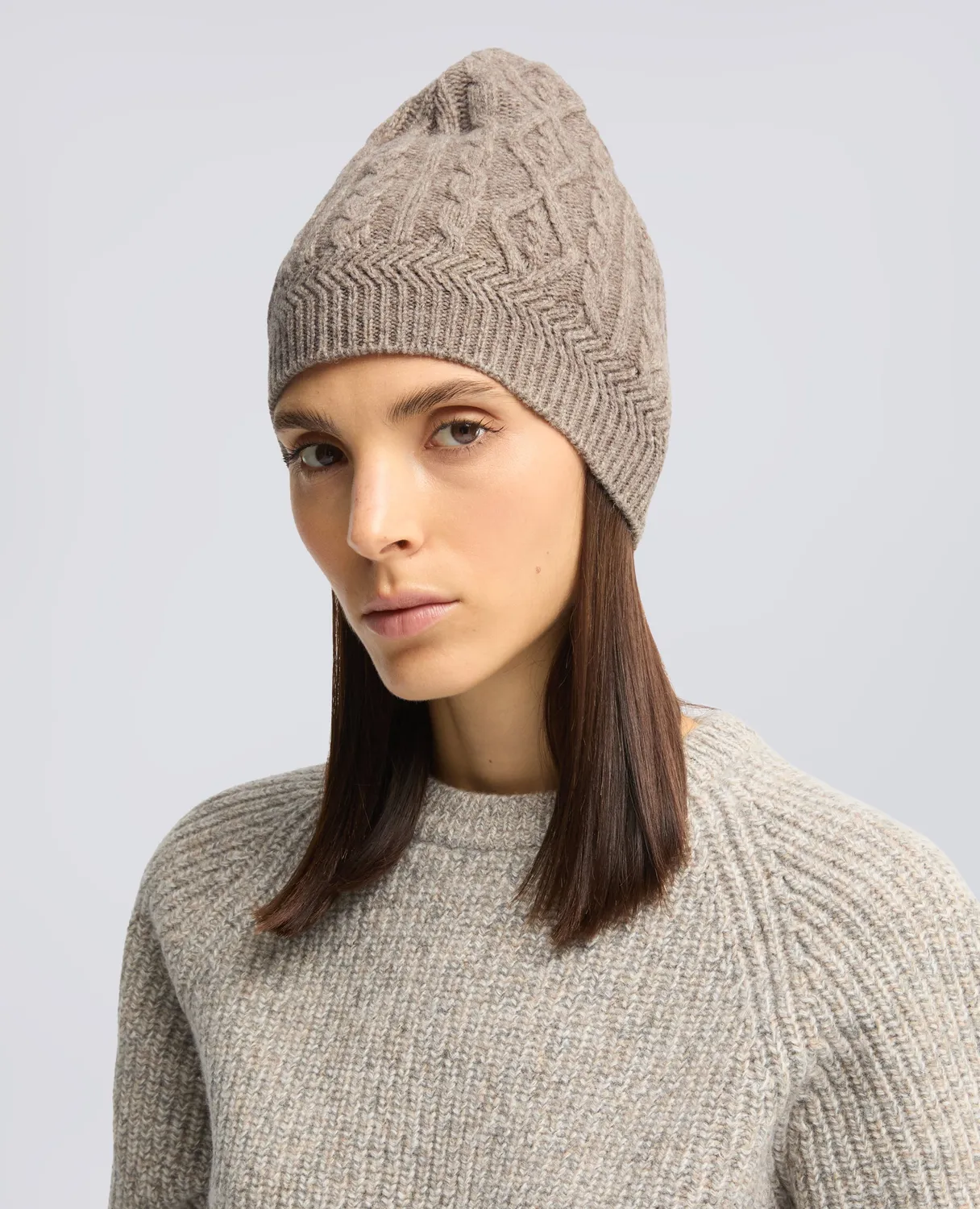Aspesi beanie duegrå – uld og yak