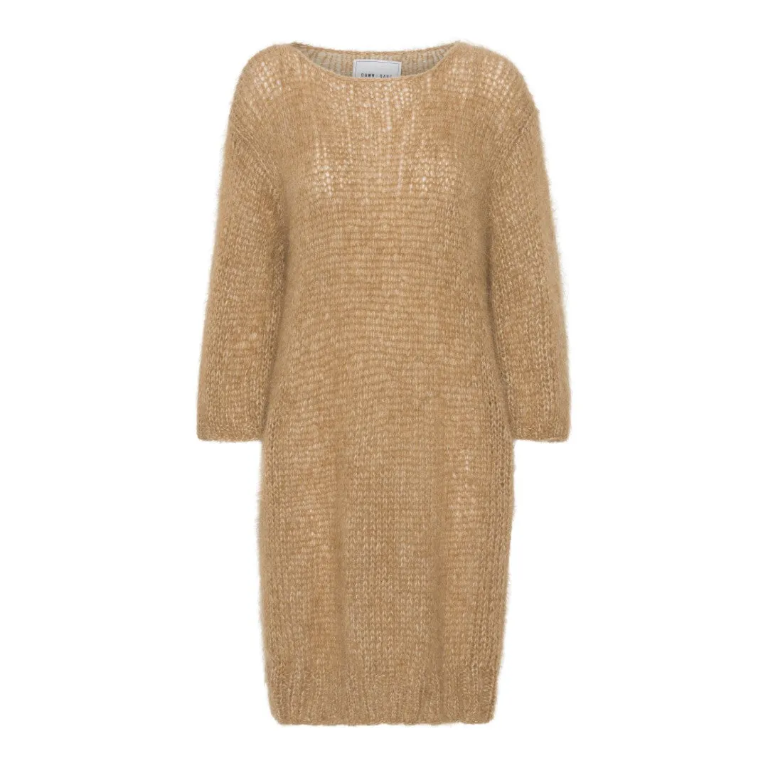 DAWNXDARE Laine strikkjole 107 Almond kidmohair