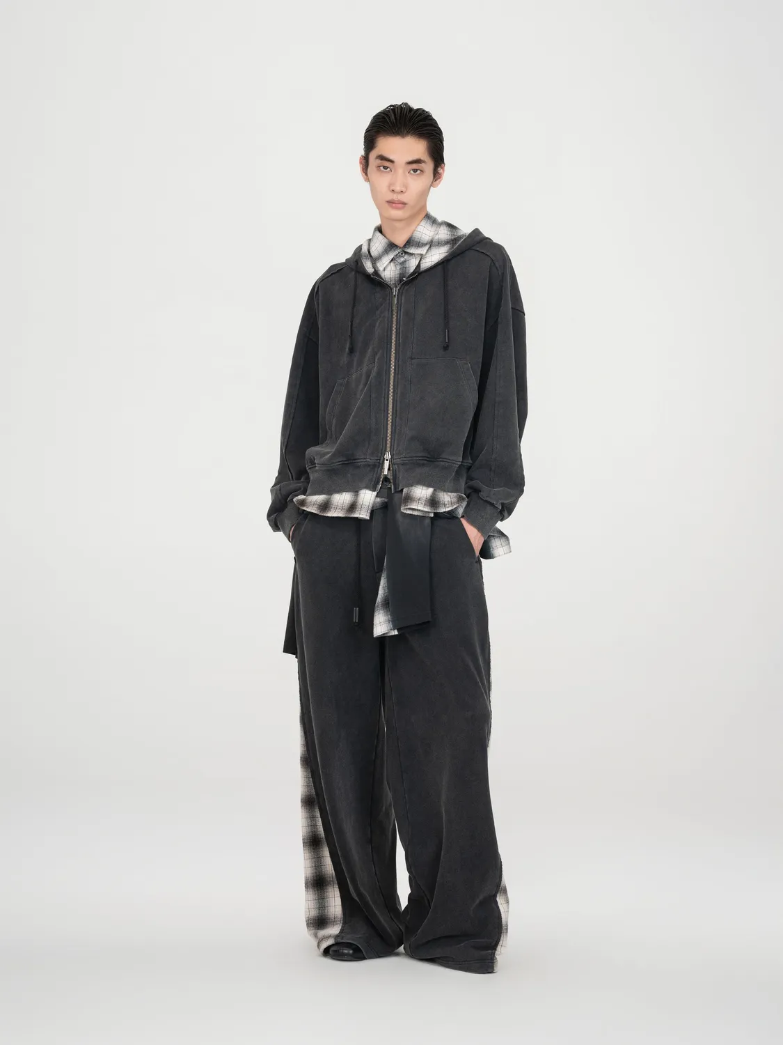 Feng Chen Wang Black Two-in-One jeans sorte afslappede