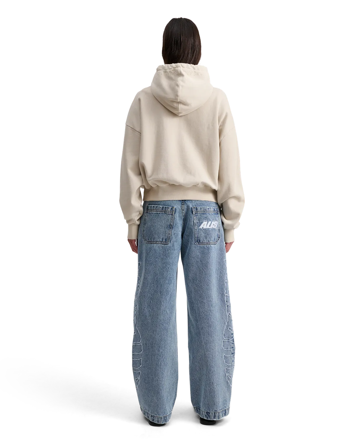 Alis Malto cropped hættetrøje Faded Sand bomuld