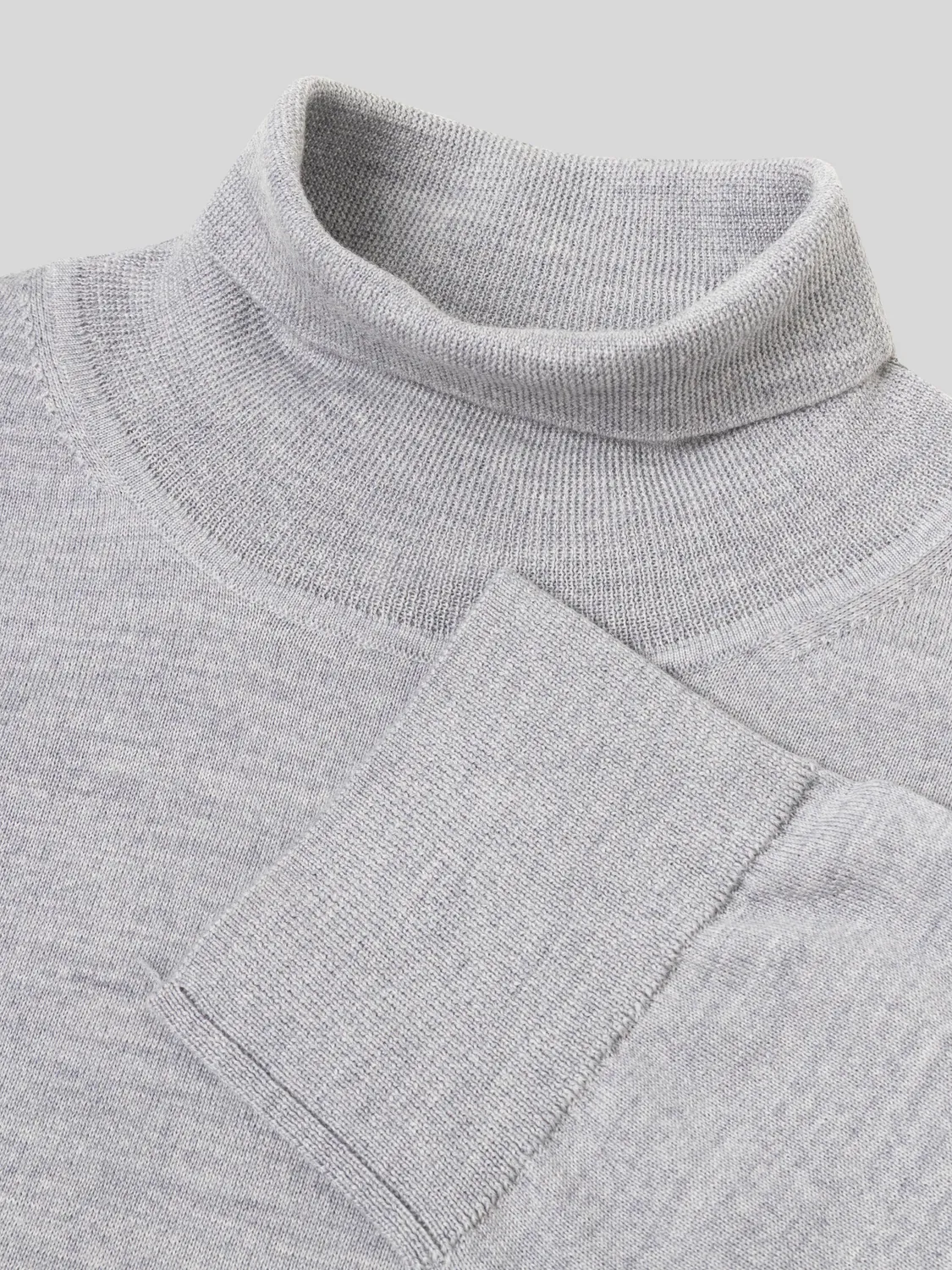 Laneus Merino Wool Turtleneck rullekrave gra uld